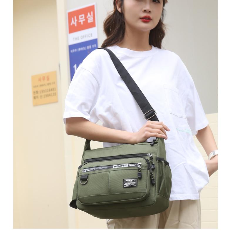 Pánská taška přes rameno Oxford látková Casual Travel Crossbody taška Velkokapacitní Malá čtvercová taška středního věku Taška na nářadí