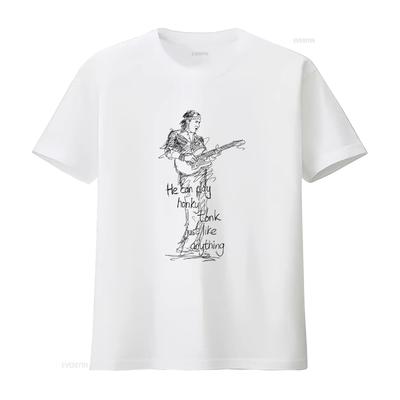 Mark Knopfler Dire Straits Rock Guitarist T Shirt for Men Fairwear Approved Cotton with Stylish Sketch Print Perfect Vintage