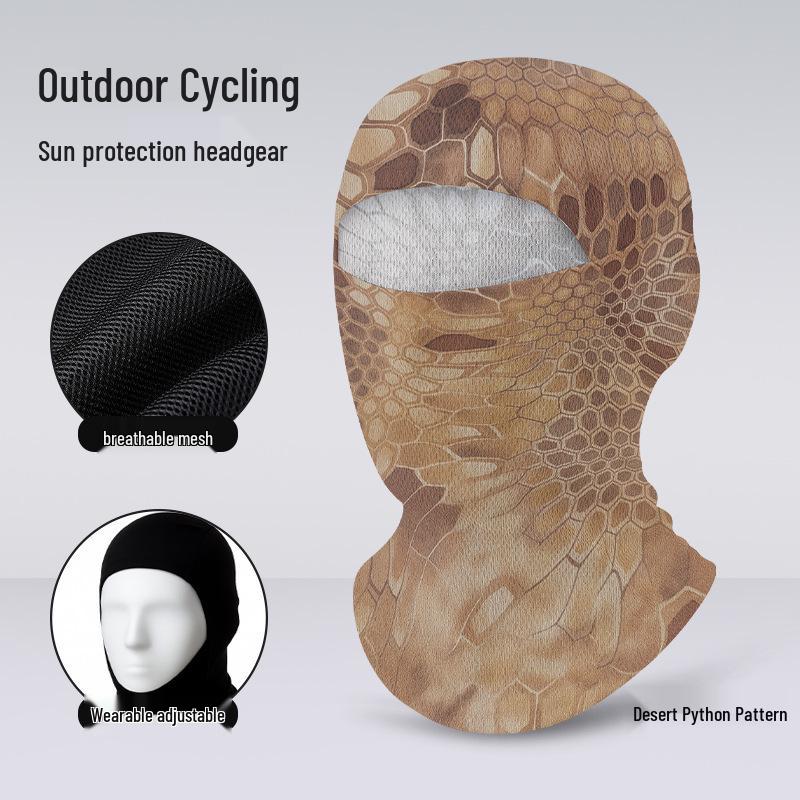 Quick-Dry Multifunctional Summer Cycling Face Mask: Breathable, Sun-Protective, Ice Silk Balaclava & Headband