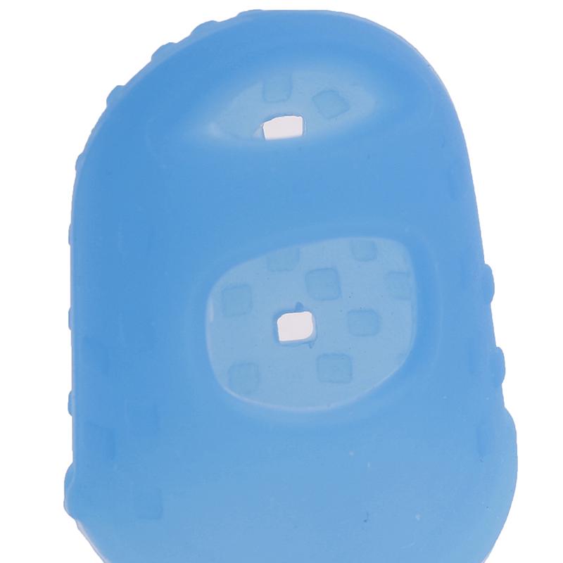 Mehrfarbiger Silikon-Fingerhut mit Spitze, ausgehöhlt, atmungsaktiv, Strickwerkzeug, DIY-Bastelarbeit