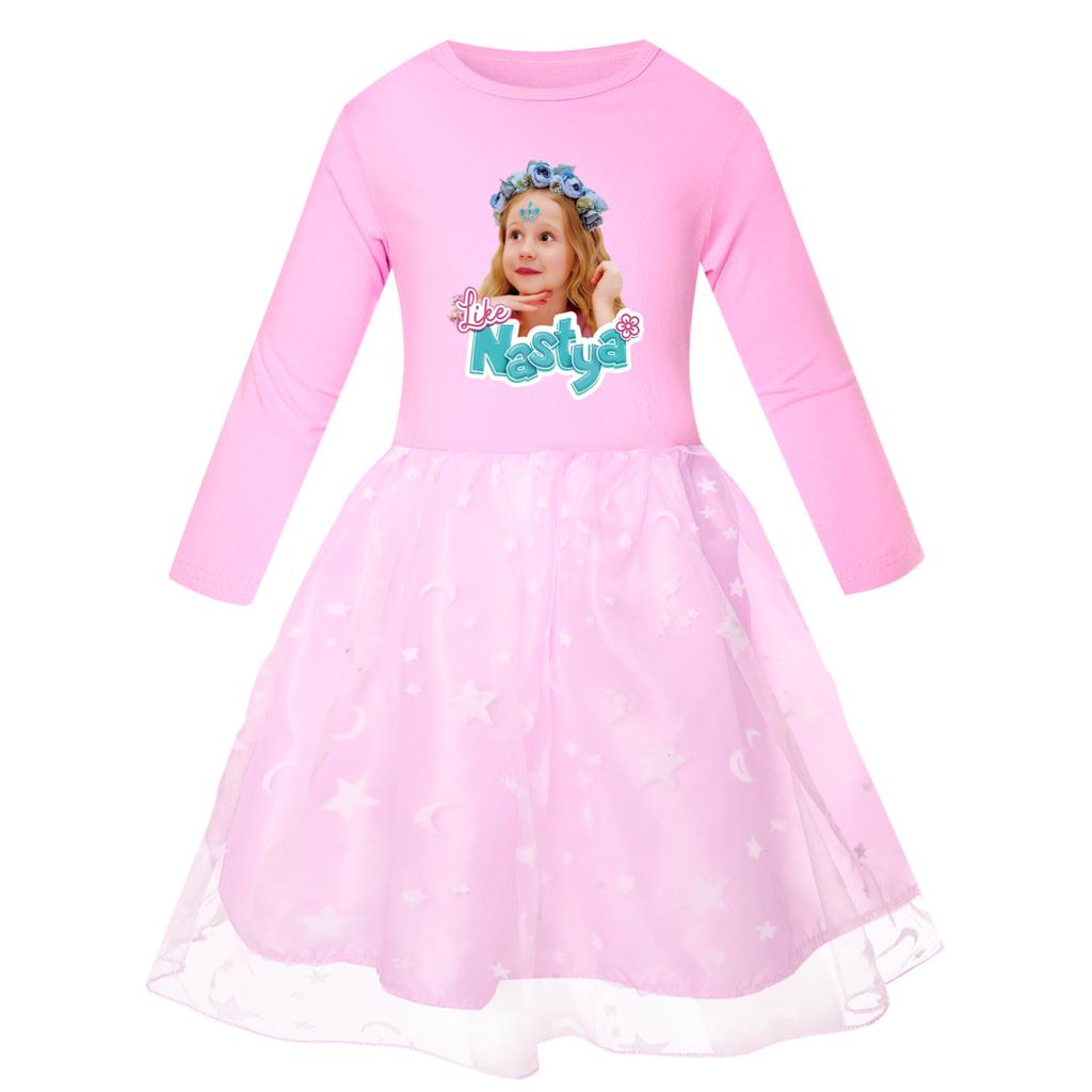 Nastya girls star rainbow lace dress 5530