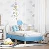 Children S Bed Frame with Headboard Blue 70 X 140 Cm PU Leather