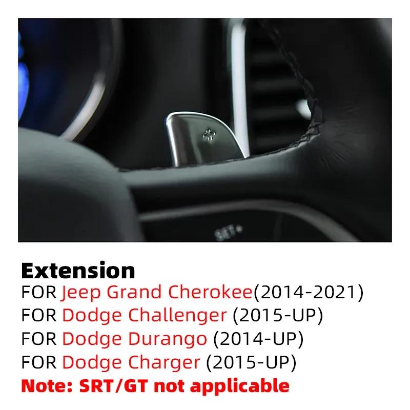 Car Steering Wheel Paddle Shift Extension for Jeep Grand Cherokee 2014-2021 Dodge Durango 2014-2023 Charger Challenger 2015-2024