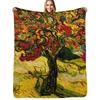 Van Gogh Mulberry Tree Print Throw Blanket Stylish Warm Blanket for Living Room Bedroom