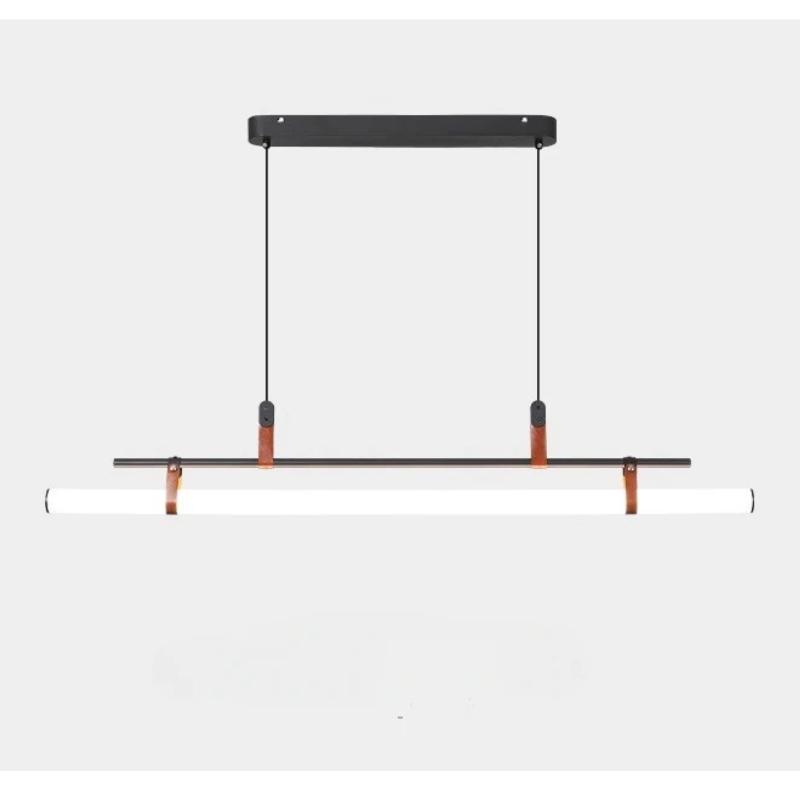 Minimalist Dining room Study Room Office Desk lighting Coffee Table Kitchen island Long Strip LED Ceiling Pendant Lamp