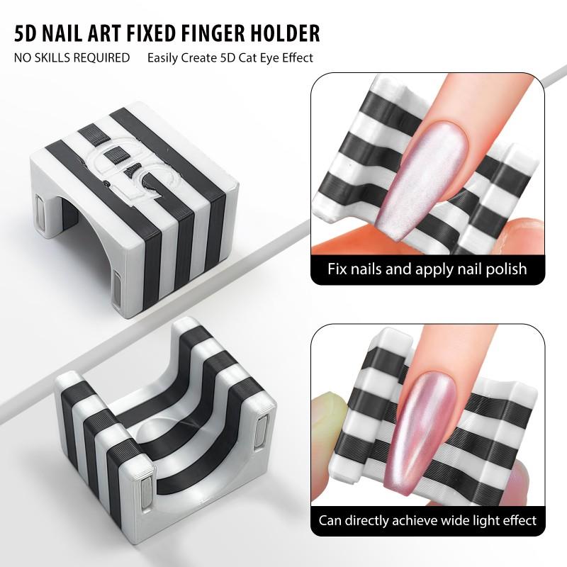 1Pcs 3D Printed Nail Art Magnetic Stick Nail Art 5D Automatic Magnet Suitable For Diy Cat Eye Gel Nail Polish Manicure Tools