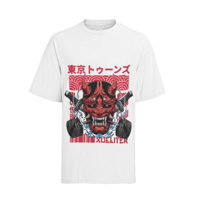 Oni Mask Katana Fitness Anime T-Shirt Mens Womens Tees Top Mens S-XXXL