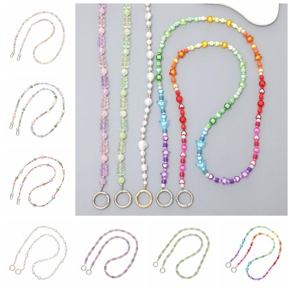 

Flower Mobile Phone Chain Tulip Beads Phone Strap Phone Case Decor Cellphone Lanyard Bag Pendant
