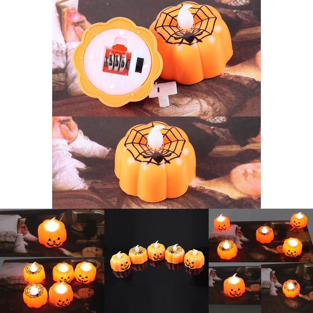 Halloween Pumpkin Led Electronic Candles For Enchanting Holiday Party Decoration