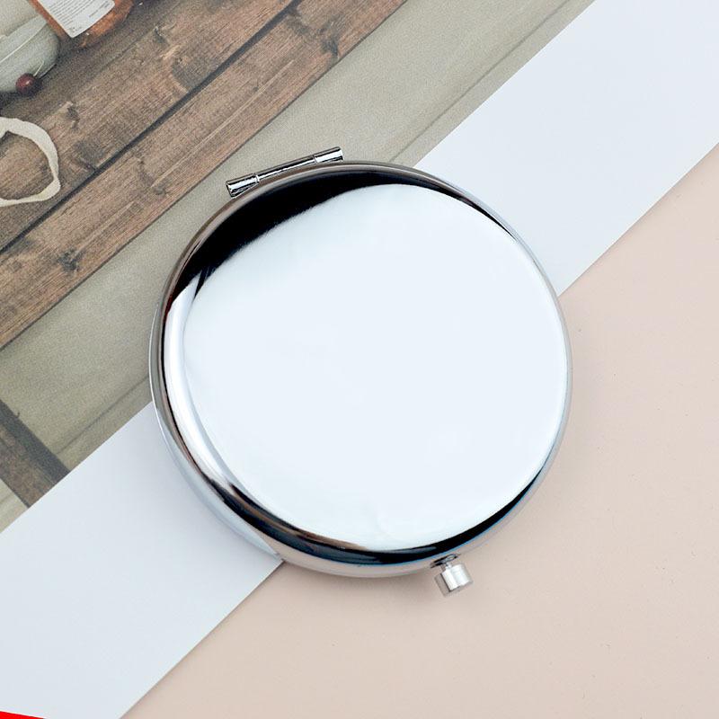 1pc Portable Double-Sided Metal Folding Mirror, High Definition Makeup Handheld Compact Mirror,Makeup Mirror Makeup Tools
