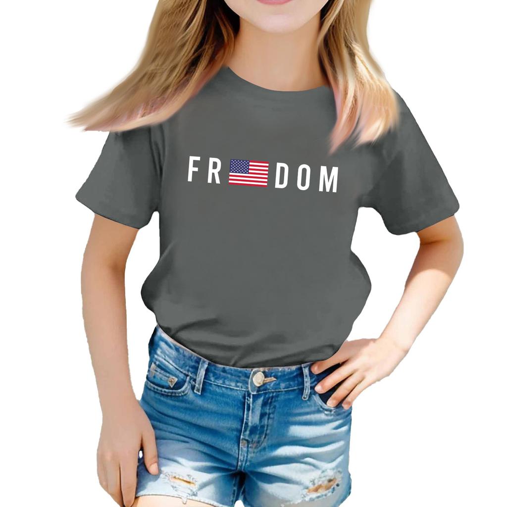 Toddler Girl Boy T-Shirts Kids Top Boys And Girls Printed Short Sleeved T-shirt 1-12Y Summ