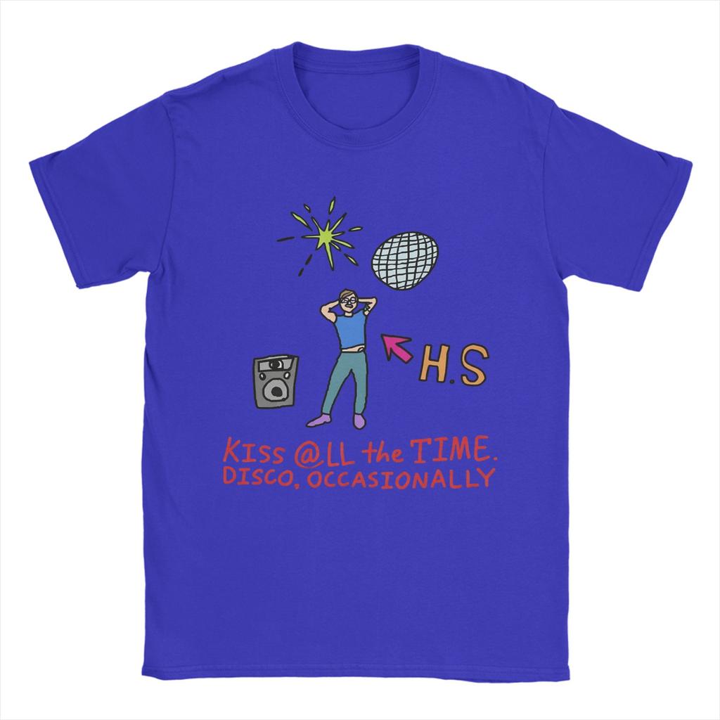 Harryed Stylesed HS Kiss All The Time Disco Occasionally Print T Shirt Unisex Women Pure Cotton Tee Shirt Clothing