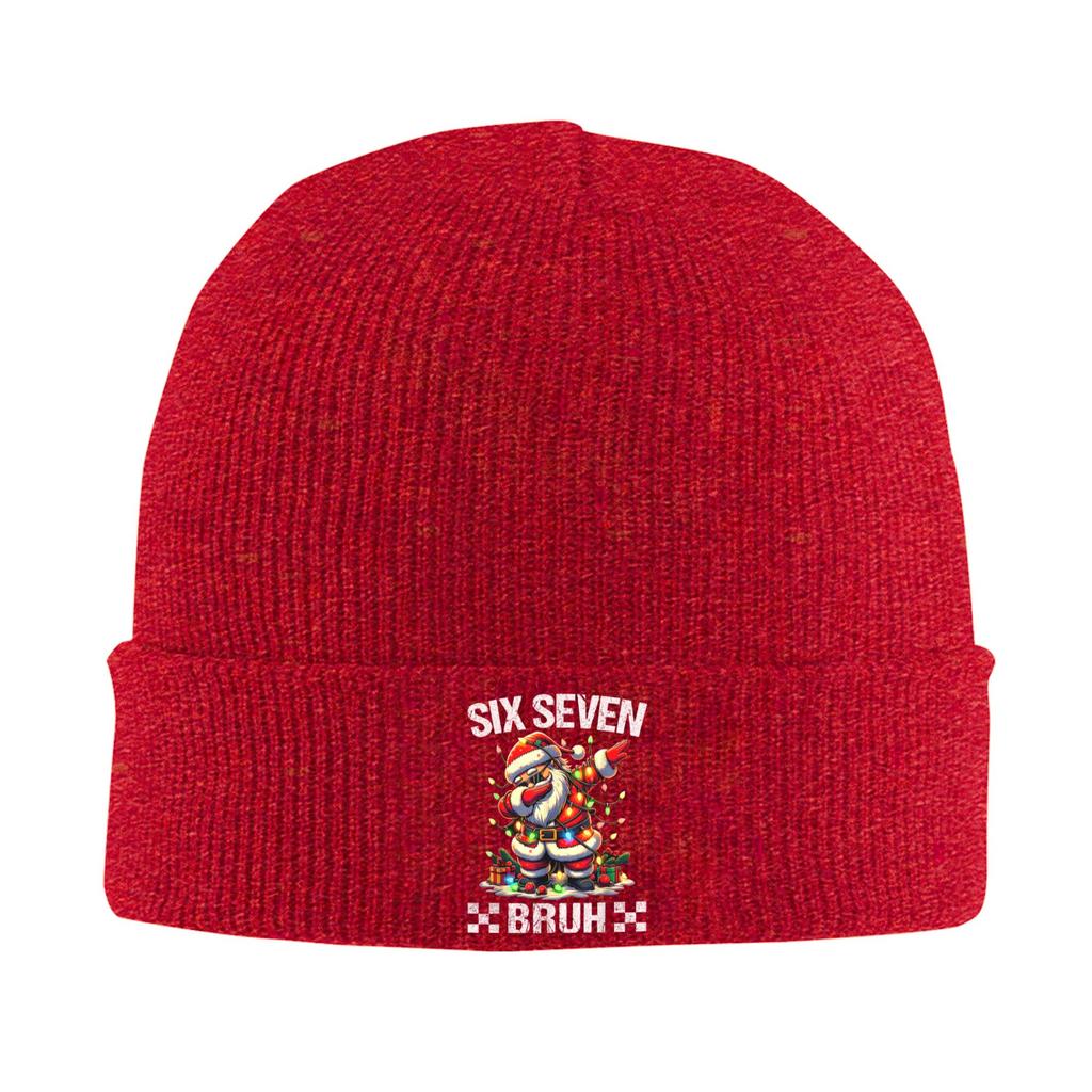 Unisex Adult 67 Six Seven Burh Funny Christmas 6 7 Meme Beanie Hats  Retro Knit Hat Winter Kpop Caps Graphic Elastic Bonnet Hats