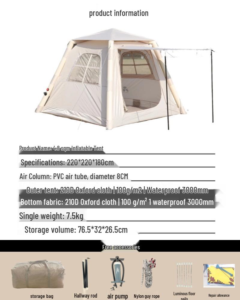 Thickened Automatic Inflatable Camping Tent for Outdoor Adventures