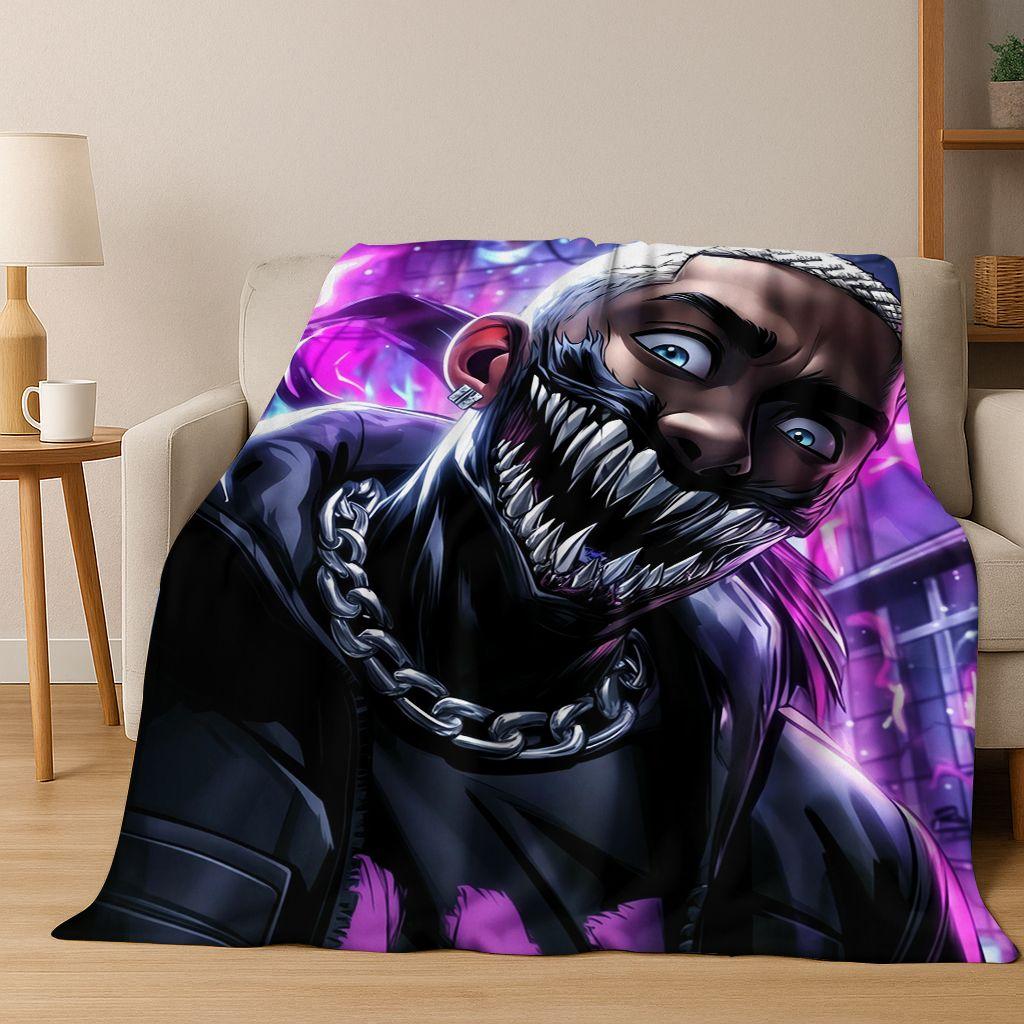 2026 New Legend Rappers Star Art Cartoon Hip Hop Flannel Blanket,Cozy Soft Throw Blanket for Home Bedroom Bed Sofa Cover Gift