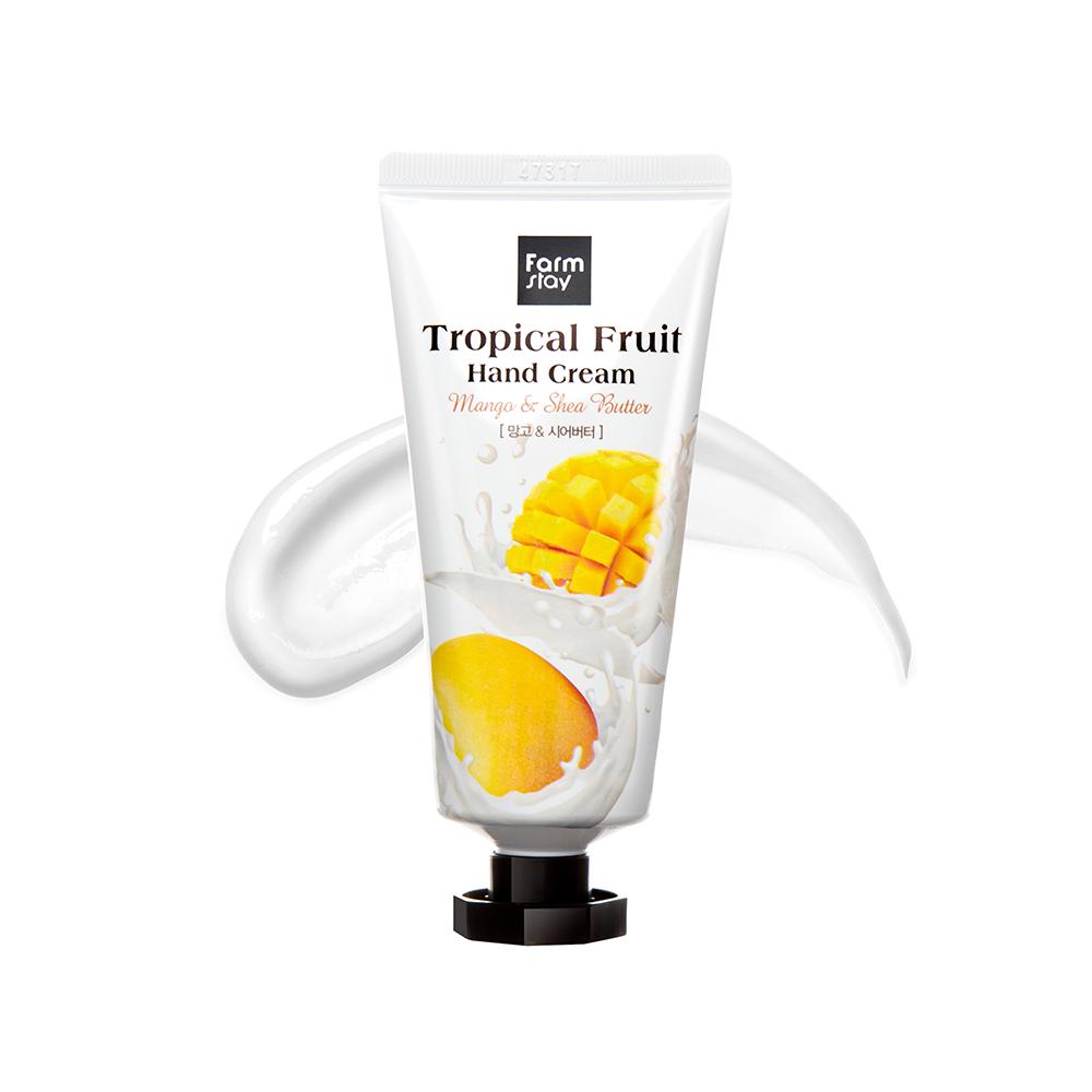 

FARM STAY Tropical Fruit Hand Cream Moist Full Mango & Shea Butter 50ml Увлажняющий крем для рук с тропическими фруктами и маслом манго и ши 1pcs