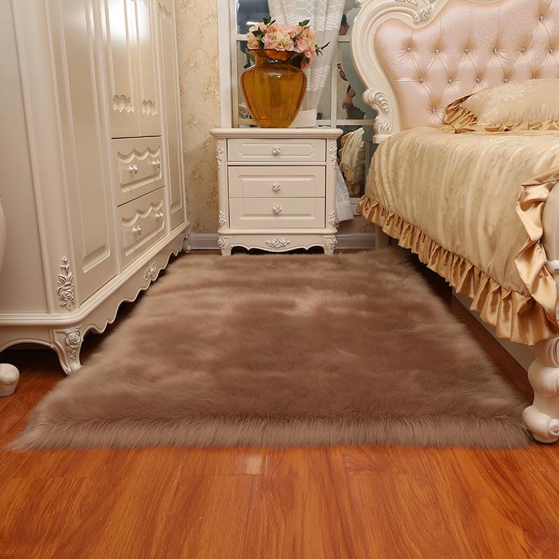 Alfombra Redonda de Felpa Mejorada de Imitación de Lana para Sala de Estar, Dormitorio o Uso como Esterilla de Yoga