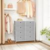 SONGMICS Chest of Drawers, Storage Unit with 8 Easy Pull Fabric Drawers, Dresser, Organiser Unit with Metal Frame, Tabletop, for Closet, Nursery