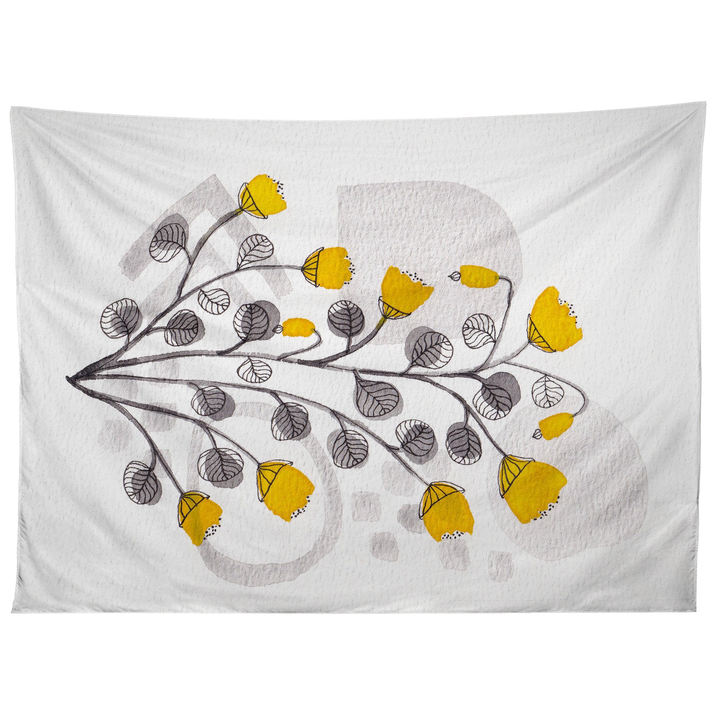 ORGANIC WATERCOLOR BOTANICALS1 tapestry 75x100