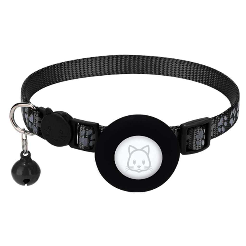 Locator Cat Collar Prevent Lost Reflective GPS Cat Collar with Safety Buckle and Bell for Small Pet