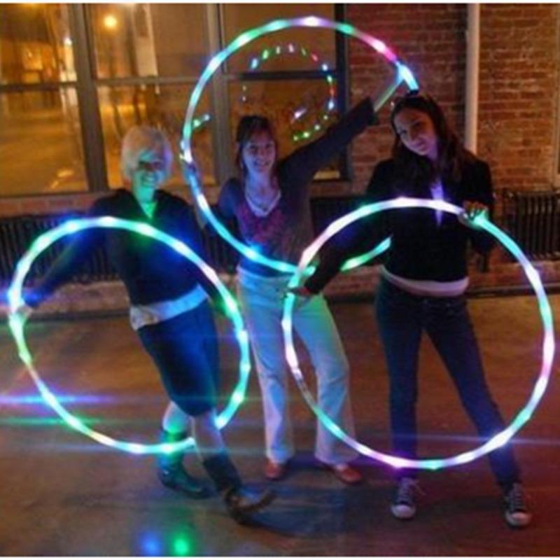 LED Luminous Sports Hoop Diameter Hoop Detachable Fitness Circle Performance Art Abdominal Weight Loss Fitness Equipment