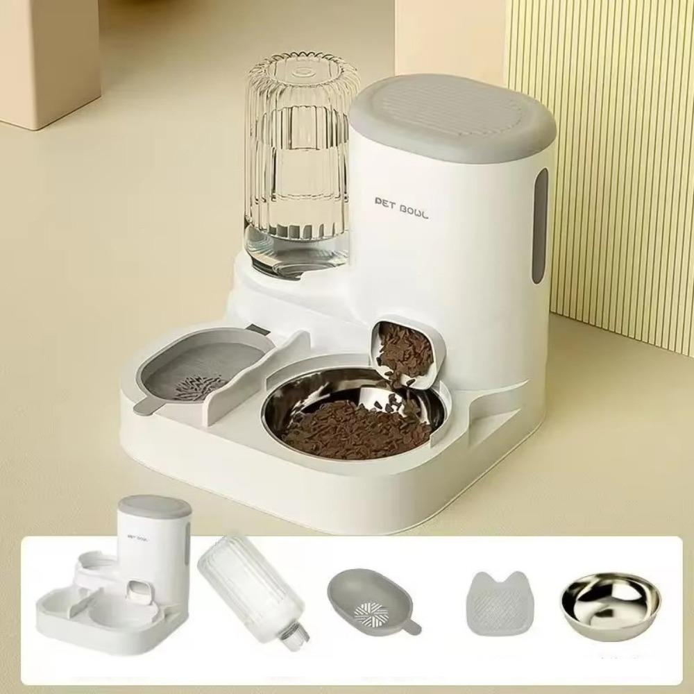 Separate Design 2 in 1 Cat Food Dispenser Large Capacity Automatic Cat Water Feeder  Home