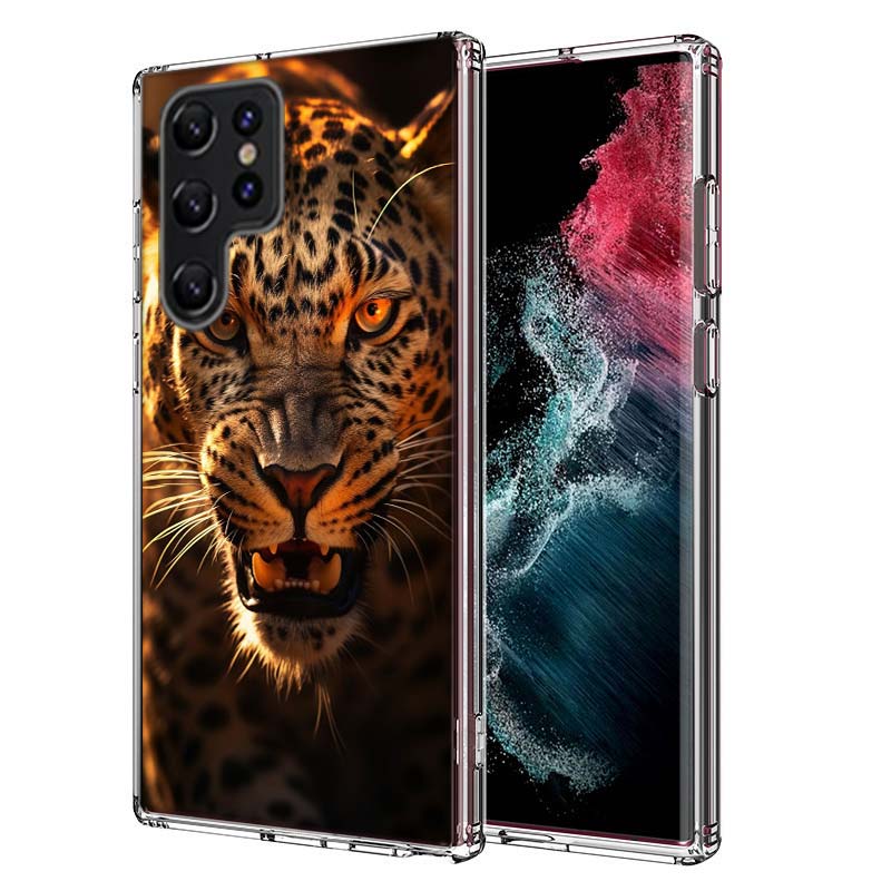 

Majestic leopard Capa Phone Case For Samsung S26 Ultra S25 Edge Galaxy S23 S21 S20 S24 FE S22 S10 Plus Cover Clear TPU Shell Coq Samsung S20 FE