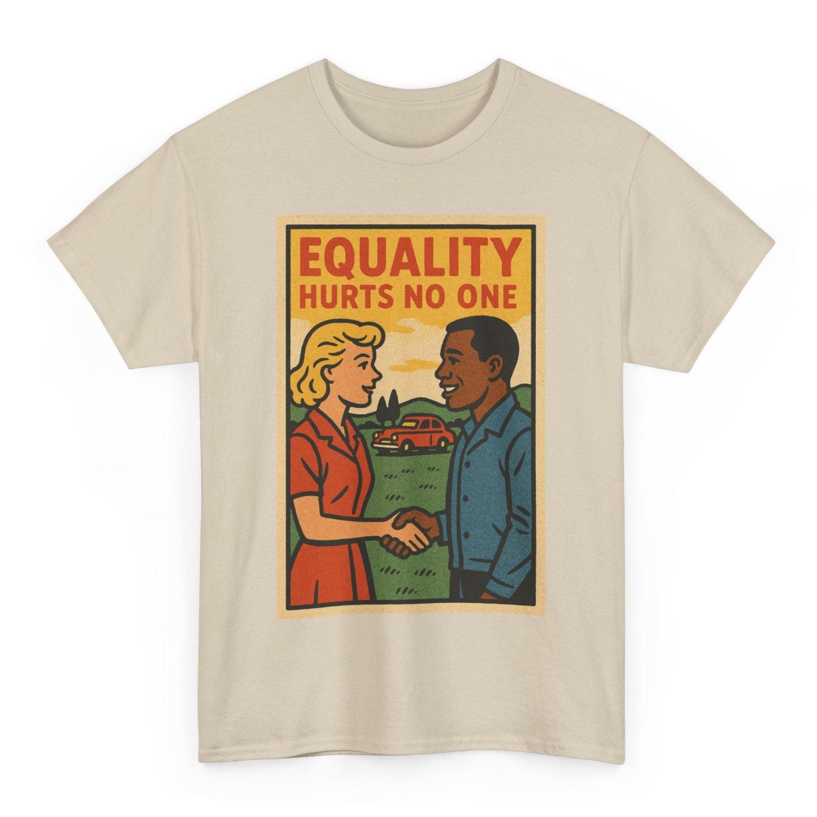 Equality Hurts No One T-Shirt: Retro Comic Style Statement Tee for Justice Allyship S