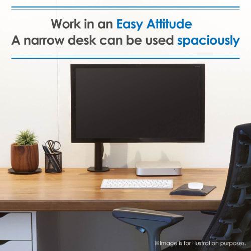 Elecom PC Monitor Arm Display Arm 2 Screen Rotating Long Load Capacity: 8.0kg (x2) Black DPA-DL01BK