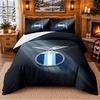 Printed 3Pcs Bedding Set Lazio FC Pattern Bed Sheet Pillowcase For Bedroom Decor