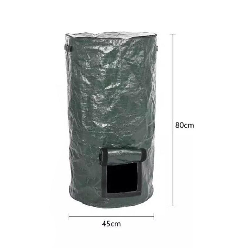 

Многоразовый садовый мешок для сбора и хранения листьев, контейнеры для сбора листьев, садовый мешок для компоста с крышкой, пластиковый компостер 45X80cm