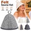 Thickened Sauna Hat Absorbent Felt Sauna Cap Gifts Steam Room Cap  Unisex