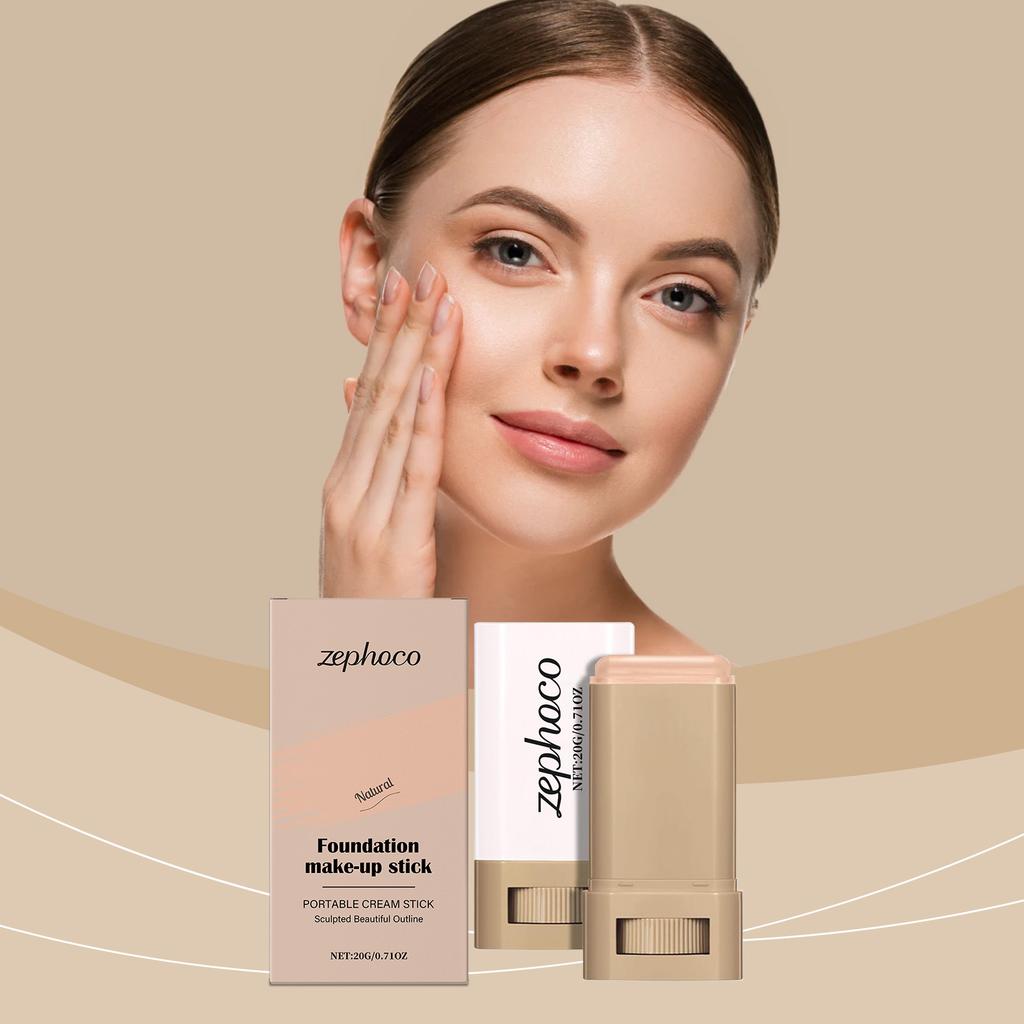 Natural color moisturizing concealer foundation stick Lightweight, moisturizing, brightening, matte, clear, suitable for oily and dry skin