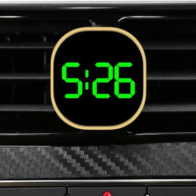 Car Clock Luminous Automotive Electronic Clock Internal Stick-On Digital Watch with Touch Switch Large LED Display Auto Ornament