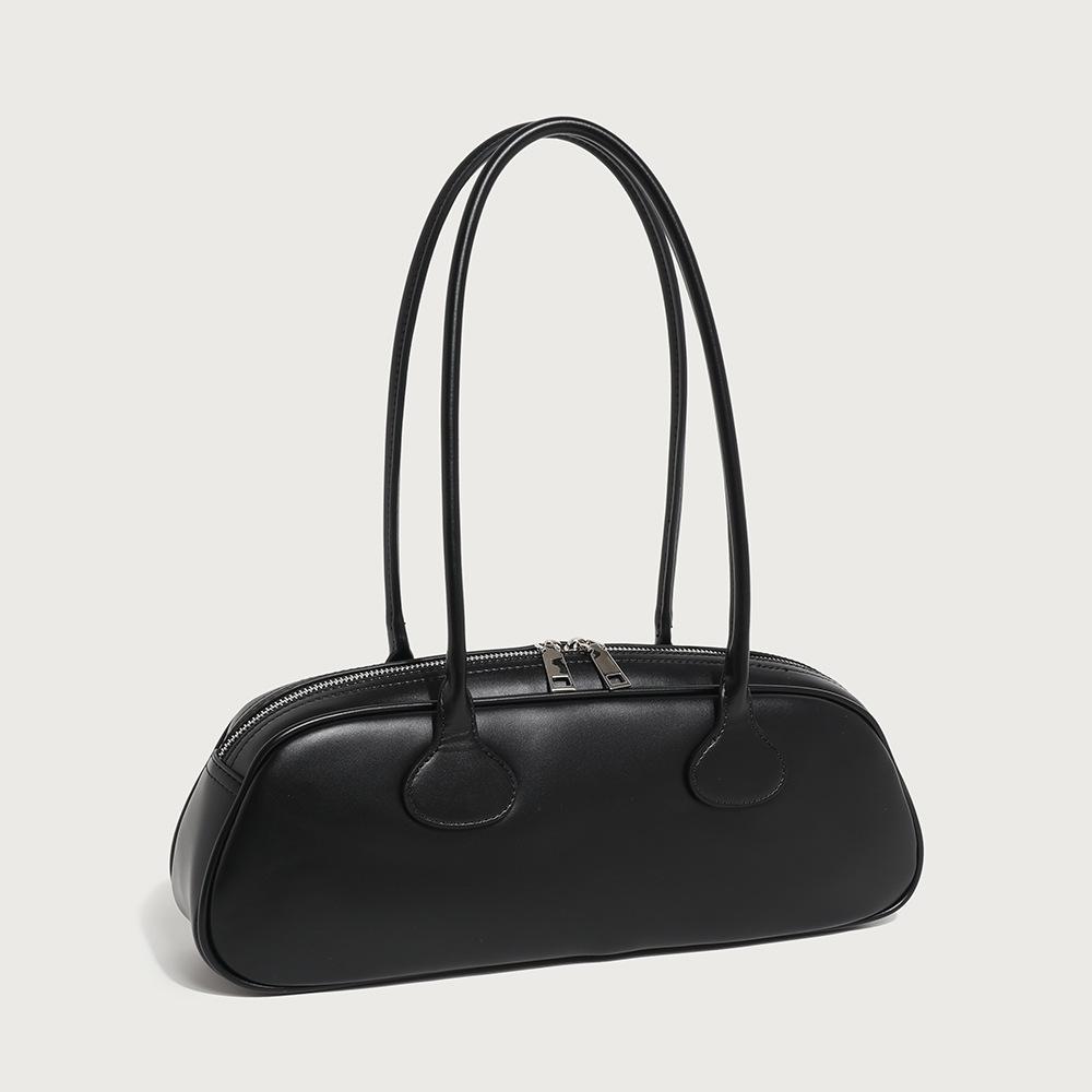 2024 Summer New Niche High-End Single-Shoulder Underarm Bag, Fashionable Large-Capacity Baguette Bag, Bowling Single-Shoulder Bag