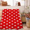 Moderne Polka-Dot-Flaneldecke, Weiches, Gemütliches Rot-Weiß kariertes Überwurf, Leichter, Warmer Schal, Multifunktional für Be