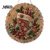 Weihnachtsgeschenk für die Familie Christmas Faux Pearl Art Kit, DIY Strassstein Edelstein Malerei Bastelset, Nikolaus Baum Wohnzimmer Dekorationen Socke Elch Muster