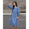 Demana Pure Cotton Pleated Puff Sleeve Midi Dress