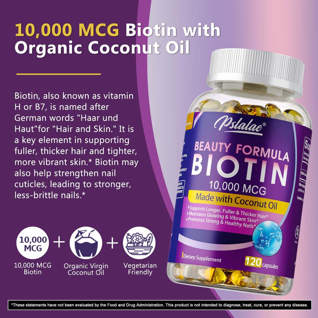 Biotin 10000 mcg - Udržujte pružnost pokožky a podporujte zdravý růst vlasů