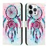 Colorful wind chime Pattern PU Leather Wallet Phone Case–Magnetic Clasp,Shockproof & Card Slots for iPhone,Samsung,Huawei,Xiaomi,Moto,Oppo and More