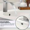 4pcs Elegant Stainless Steel Sink Drain Cover with Decorative Knob -Leak-Proof Easy-Install Overflow Stopper for Bathroom
