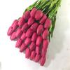 Free Shipping 31PCS/LOT PU Mini Tulip Artificial Flower Real Touch Wedding Floral Bouquet Christmas Home Party Decoration Gifts