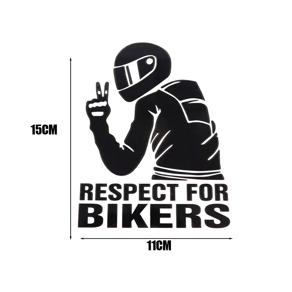15x11CM Respect Biker Sticker For On Car Motorcycle Vinyl 3D Stickers Motorcycle Vinyl 3D Stickers And Decals Moto Stickers