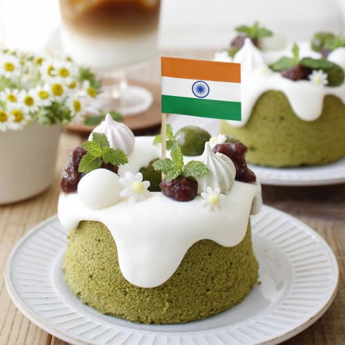 100 Pieces Indian Flag Toothpicks, Flag Cocktail Picks, Mini Sticks, Cupcake Toppers