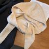Wool knitted balaclava hat women's autumn and winter shawl hat big head circumference ear protection hat scarf integrated