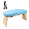 Wooden Meditation Bench Ergonomic Detachable Meditation Kneeling Stool Soft Cushion for   with Carry Bag