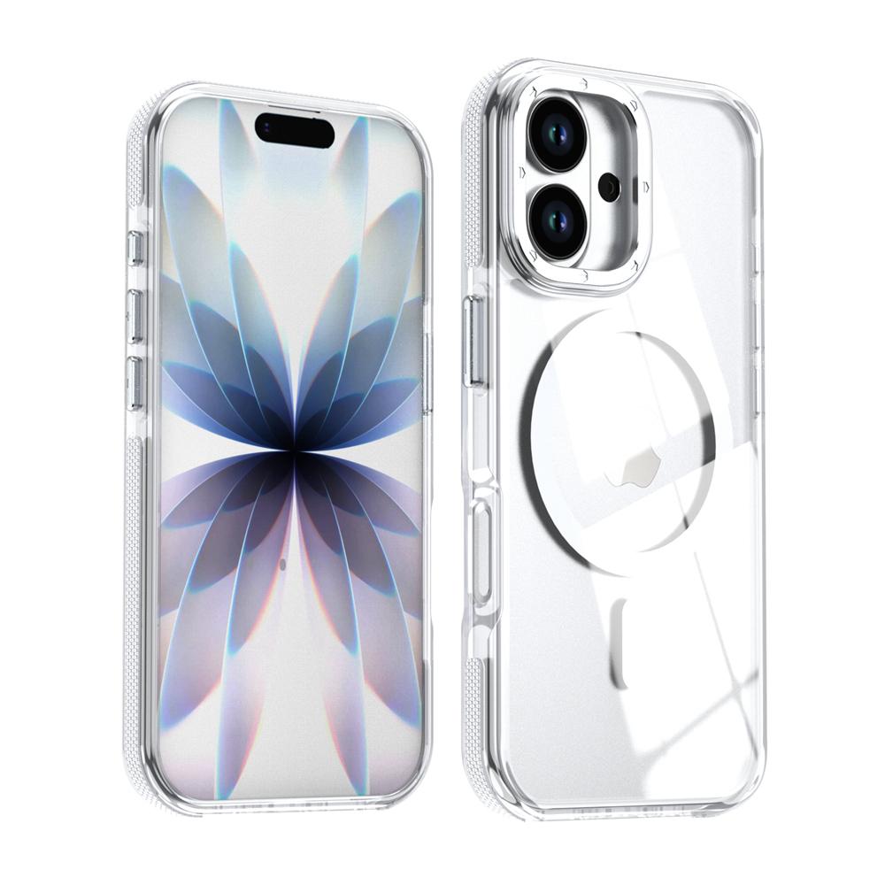 KEYSION HD Transparent Magnetic Case for MagSafe for iPhone 17 Pro Max Wireless Charging Shockproof Phone Cover for iPhone17 Air
