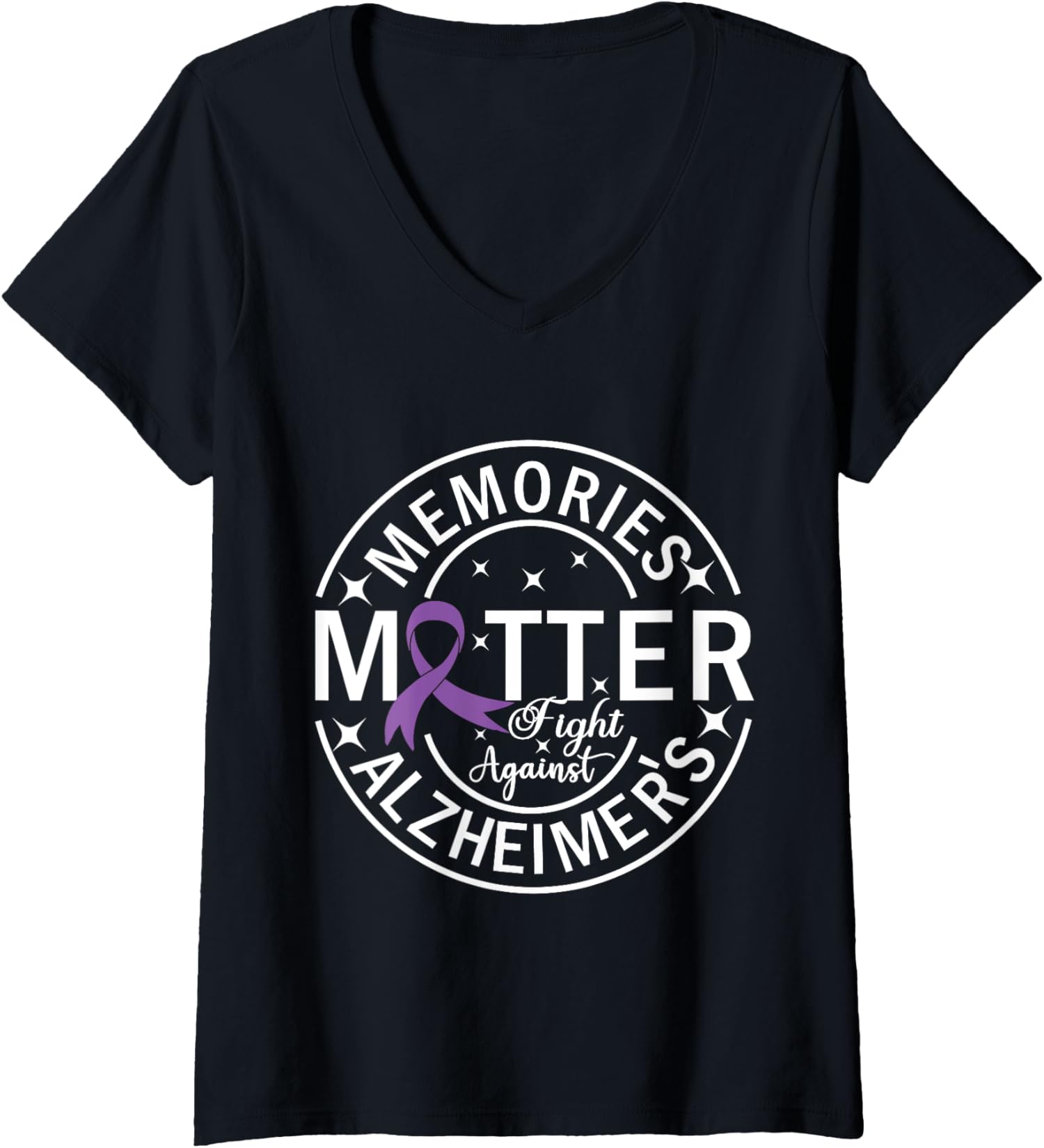 Memories Matter Fight Against Alzheimer s Ladies  V-Neck Tshirt Unisex T-Shirt XXXL