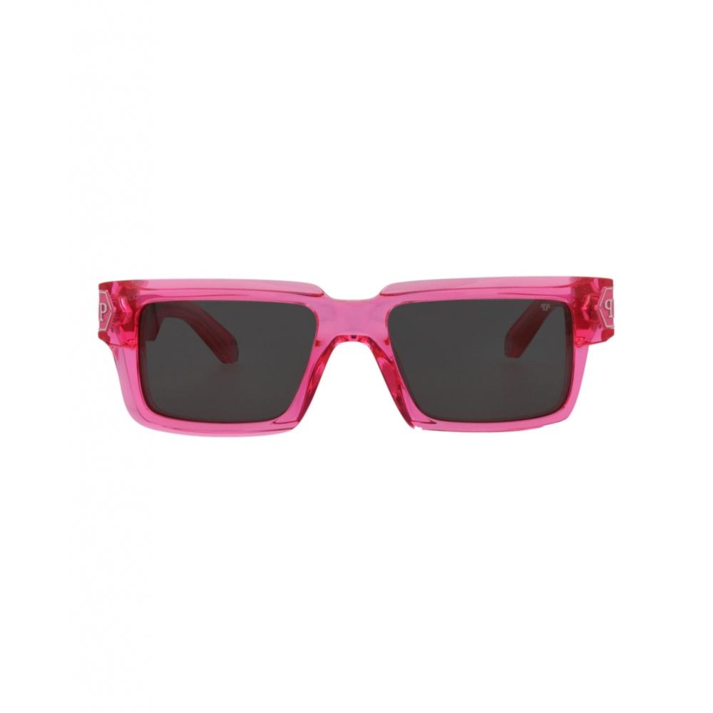 

Philipp Plein Square Frame Acetate Sunglasses fuchsia fuchsia smoke