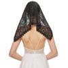 Openwork Bridal Veil Church Head Scarf Lace Chapel Mantilla Latin Mass Headpiece For Wedding Ceremony and Photography